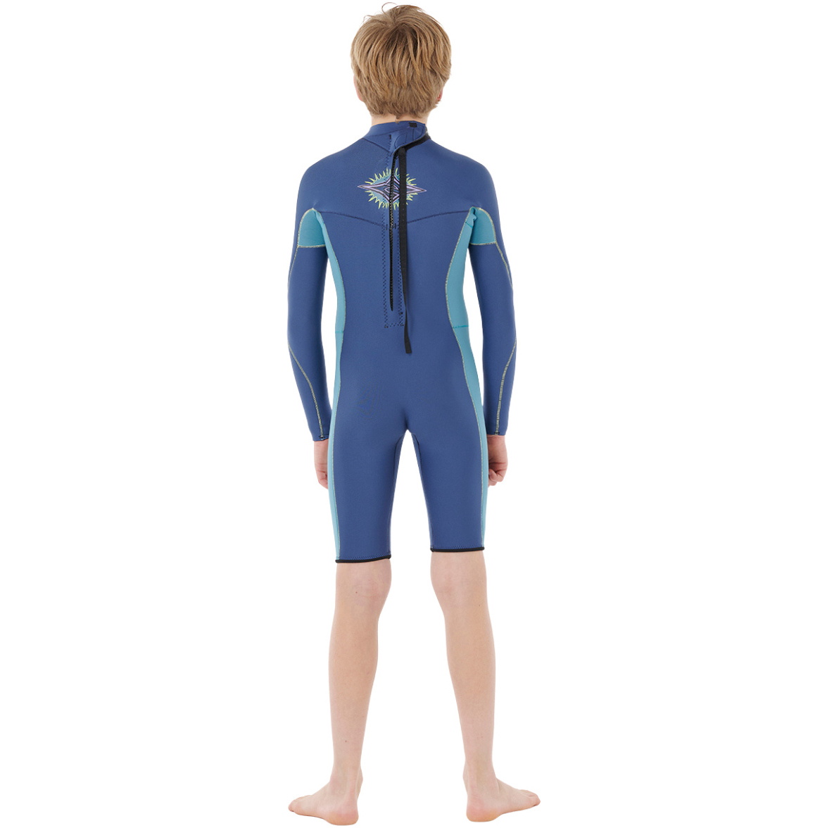 2026 Rip Curl Junior Dawn Patrol 2mm Back Zip Long Sleeve Spring Wetsuit 11EBSP - Light Navy